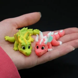 Подвижная игрушка антистресс Дракон фигурка гибкая 3D печать мини дракончик набор