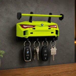 Настенная ключница BMW в прихожую автомобильная с крючками, декор подарок мужчине