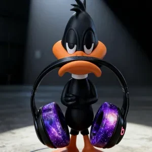Подставка для наушников Даффи Дак (Daffy Duck) держатель настольный для гарнитуры Looney Tunes фигурка