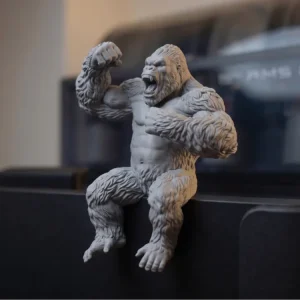 Коллекционная фигурка Кинг Конг на полку 3D / Статуэтка Горилла декоративная на монитор пластик