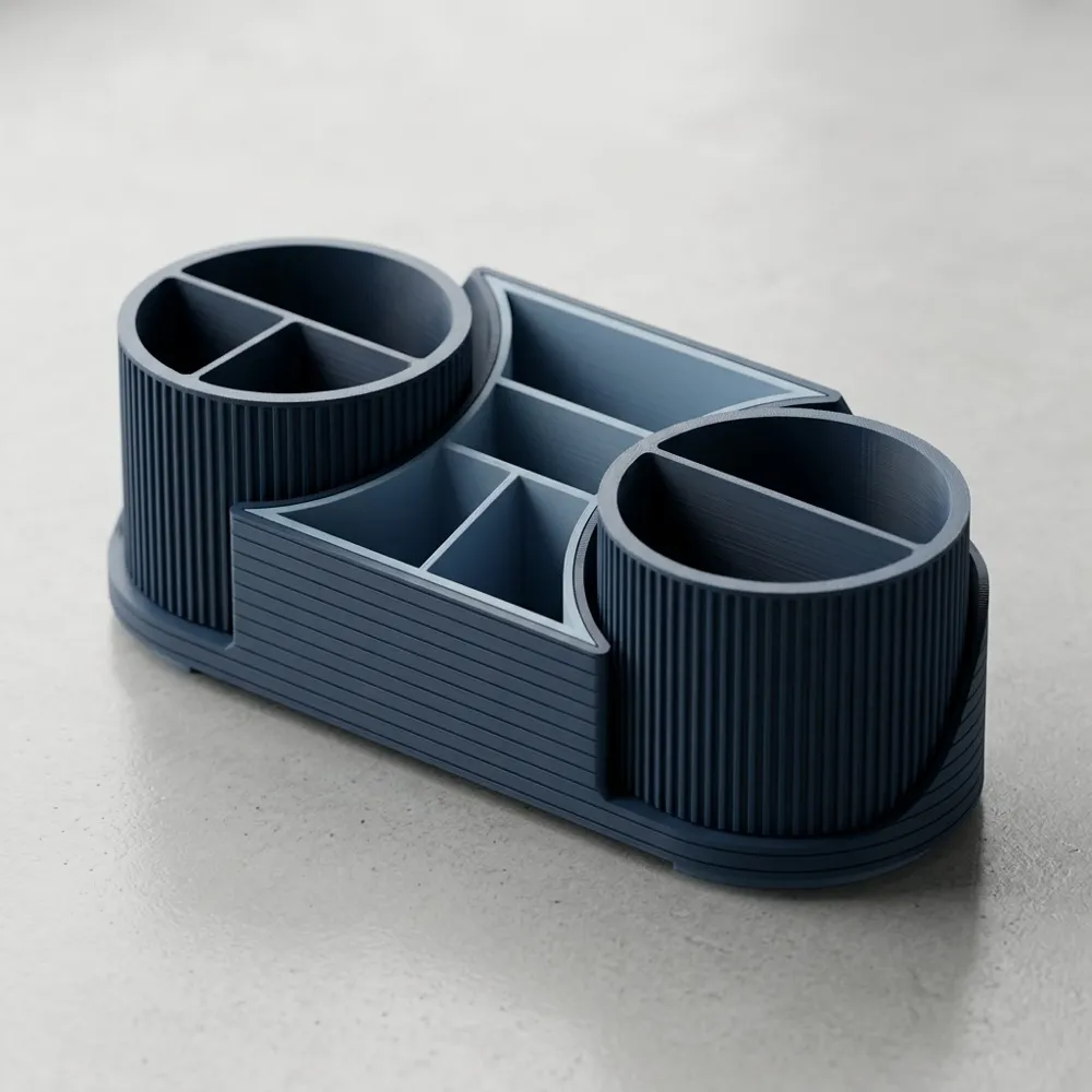 Настольный органайзер для косметики и кистей, многофункциональная подставка для макияжа и канцелярии — изображение 3