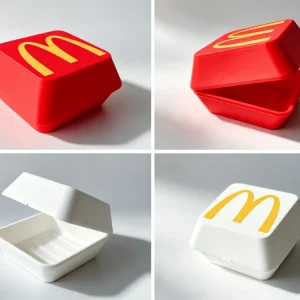 Ланч-бокс Бургер контейнер для еды McDonald’s, пластиковая коробочка для бутербродов и перекуса детская