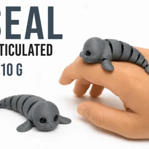 Подвижная игрушка антистресс Тюлень (Seal Articulated) гибкая фигурка нерпа 3D печать