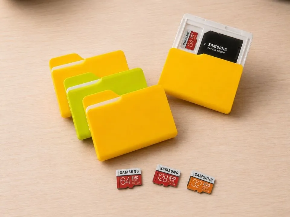 Органайзер чехол для карт памяти MicroSD и SD в виде папки, защитный кейс холдер для флешек и адаптеров