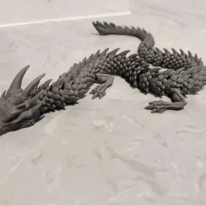 Большой китайский дракон антистресс фигурка подвижная гибкая 3D печать имперский дракон