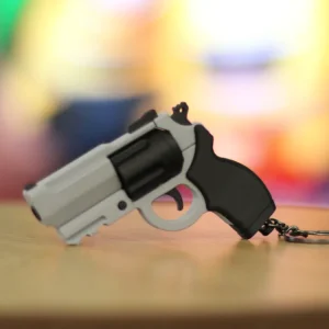 Брелок пистолет револьвер игрушка антистресс мини пистолетик на ключи 3D печать